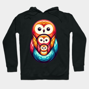 Owl Family of 3 Hoodie